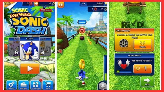 sonic dash 4 gameplay